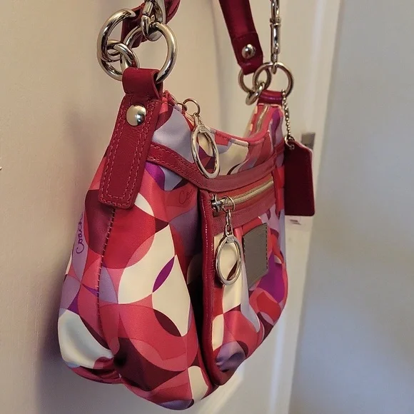 Coach Kalideoscope Pink Multicolor Geometric Shoulder Bag Crossbody 14736 - Picture 5 of 16